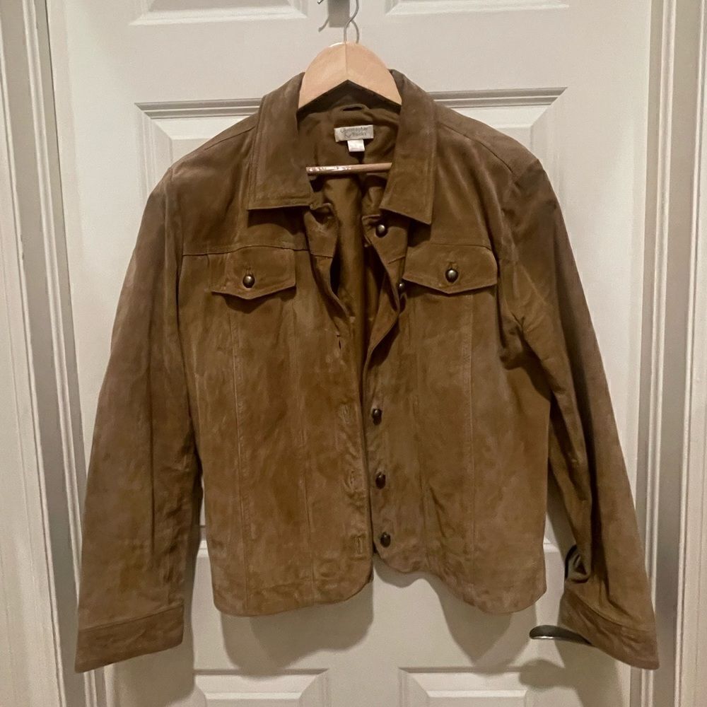 100% Leather Suede Jacket - Picture 10 of 11